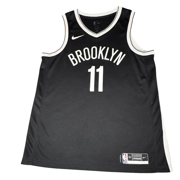 Nike Kyrie Irving Sz XL 52 NBA Brooklyn Nets Swingman Jersey Black Mens - Picture 1 of 12